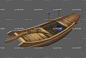 手绘 卡通 木船 古代船 小船 渔船 帆船 木舟 木筏