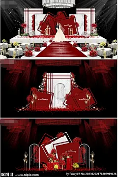 红色婚礼效果