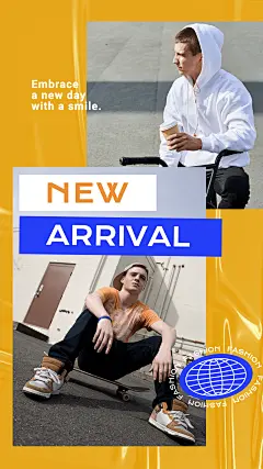 Yellow Background Plastic style Men's Wear Display Ecommerce Story