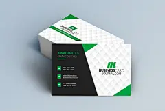 简约创意绿色名片设计