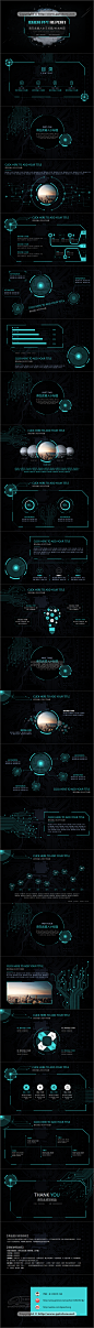【【深色科技感-电路风格】欧美创意时尚 大气酷炫蓝色PPT模板】-PPTSTORE