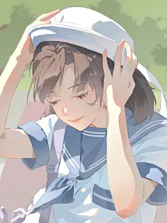 穿水手服的少女（大图 - 小红书