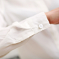 【蛋挞家】2013新款！a-more复古彼得潘小圆领纯白色极简长袖衬衫 原创 设计