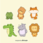 Tiny cute animal pack in hand drawn Free Vector _卡通_T202031 #率叶插件，让花瓣网更好用_http://ly.jiuxihuan.net/?yqr=13157174#