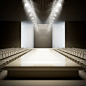 A 3D illustration of fashion empty runway.