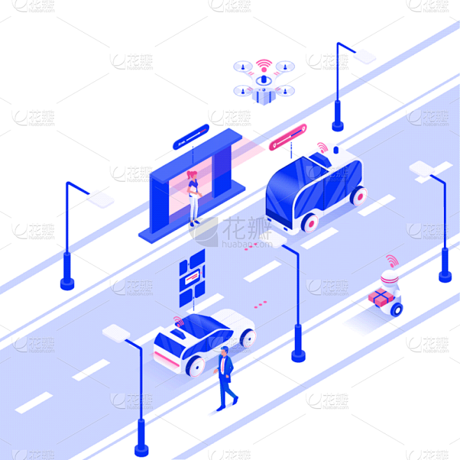 绘画插图,彩色图片,平坦的,现代,自动的...