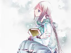 《文学少女》高清桌面_好看的卡通电脑桌面_《文学少女》淡雅风格壁纸