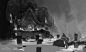 Ori - Mount Horu Gates , Airborn Studios : The initial sketch, and the fully realised ingame scene of the entrance area to the last dungeon in the game. 

Artwork, screenshots and concept work, created over 4 years for Moon Studios and Microsofts "Or
