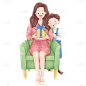 孩子送给母亲礼物元素
