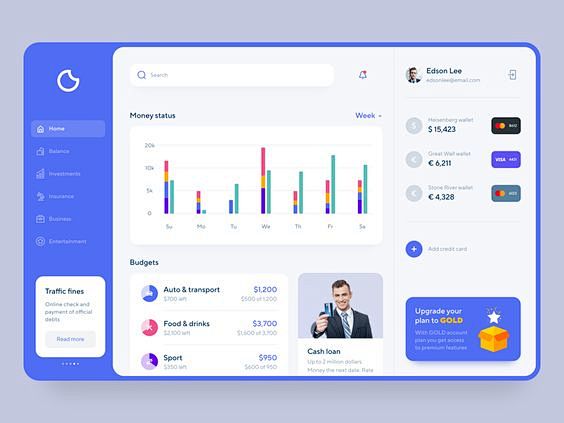 Financial app UI by ...