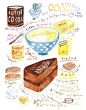 来自法国自由插画师Lucile Prache 的美食日记！