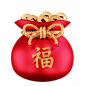 Chinese, new, year, dragon, red, gold, luxury 3D illustration - Download on Iconfinder