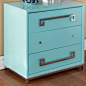 Cyrus Greek Key Chest in Turquoise