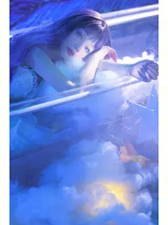 “坠入梵高的星月夜里。”治愈系壁纸