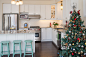 New white kitchen with Christmas decorations