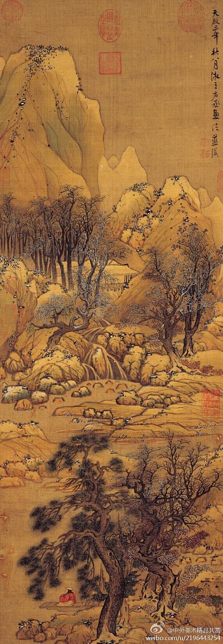 【國畫653】明 藍瑛《溪山雪霽圖》——...