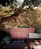 An outdoor water feature adds a subtle soundtrack to the property while keeping the plants irrigated.  Photo by Misha Gravenor.