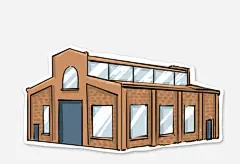 手绘商店png免抠素材_新图网 https://ixintu.com 商店 店铺 手绘 玻璃 红砖
