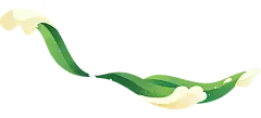 端午节渐变写实风格人物插画-绿色浪花