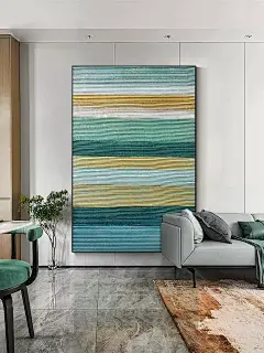 手绘油画立体双拼装饰画厚肌理挂画纹理艺术壁画玄幻过道走廊大幅-tmall.com天猫