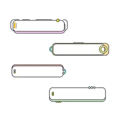 手绘卡通机械描边气泡对话框边框元素气泡框