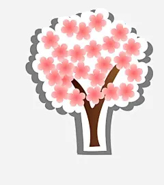 手绘桃花树木免抠素材 免费下载 页面网页 平面电商 创意素材 png素材