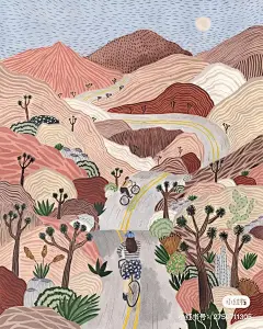 艺术家萨拉·博卡奇尼·梅多斯(Sara Boccaccini Meadows)的插画作品，他的作品主题是关于家园风景的创作，山，房子，花草树木等这些我们生活中常见的景象在这位艺术家的画笔下，散发着独有的气质与光芒，美轮美奂的画面将我们带到了另一个世界，这个世界梦幻，童真而有趣。
