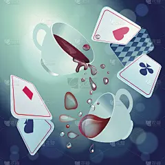 《爱丽丝梦游仙境》。向量的背景