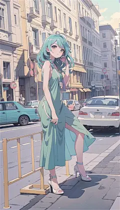 数字艺术漫画风女孩插画-众图网