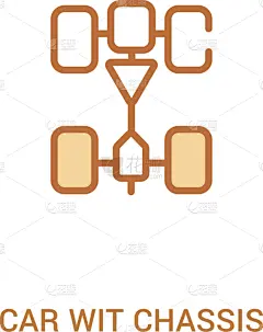 汽车,底盘,图标,两个物体,极简构图,概念,部分,计算机,直的,联系