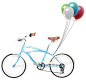自行车 气球 PNG：
