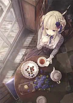 二次元插画领结少女服饰壁纸图包原画插画素材P站同人图合集 – ACG图包网