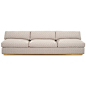 Shoreclub Armless Sofa : Large plush cushions make the Shoreclub Sofa a comfy spot to unwind, and at 10 feet in length, this sofa has plenty of room for everyone. Its clean lines keep the relaxed nature of this sofa from looking overly slouchy, and the br