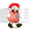 猪,可爱的,卡通,贺卡,圣诞帽,传统,请柬,雪,圣诞老公,问候