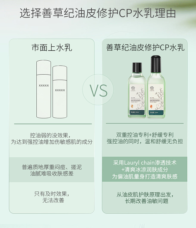 【618预售】善草纪清影茶树控油水乳套装...