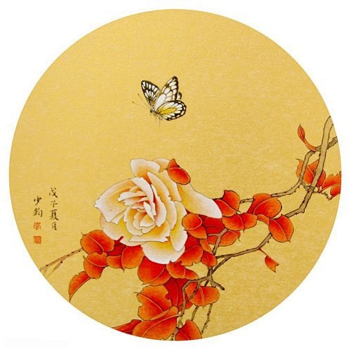 精美工笔花鸟扇面欣赏