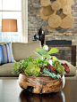Try Your Green Thumb - Steal This Look: Budget-Savvy Living Room Fixes  on HGTV  Succulent Centerpieces