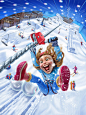 Ad campaign to SkiDubai.Tools: Photoshop