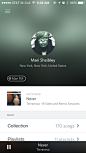 Rdio iPhone user profiles screenshot