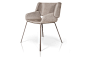 al2 | MOB 010 : Upholstery armchair with lacquered or epoxy powder metal legs.