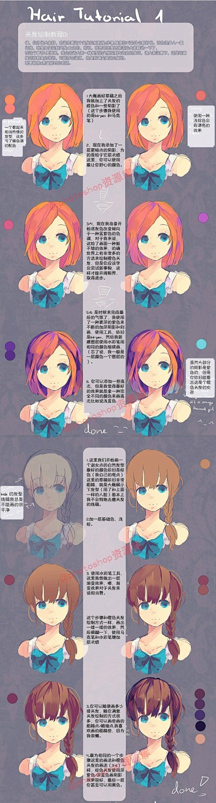 一些画法整理工作经验总结出SAI人物手绘...