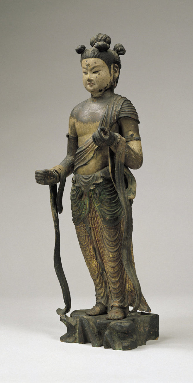 文殊菩萨立像镰仓时代9913世纪东京国立博物馆藏