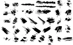 ai毛笔笔触矢量素材手写毛笔  - 源文件下载【酷图网】ai,毛笔,笔触,矢量素材,手写毛笔,