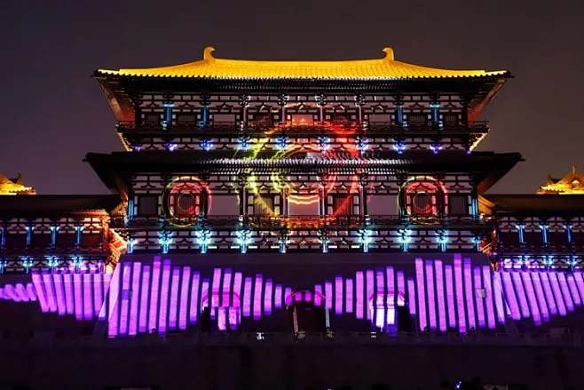 2019国庆洛阳应天门灯光秀-花瓣网