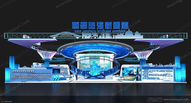陆海新通道展览展示展台模型展览模型