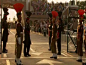 印度大兵边境换防仪式如开挂的骡子。