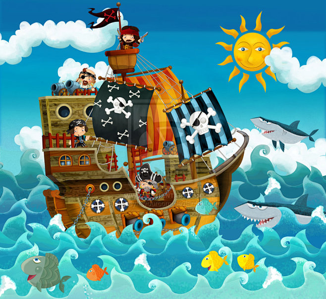 pirate ship by honey...