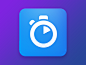 Algolia - New mark electric blue icon search timer mark logo