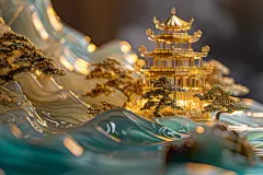 古山水建筑模型景观元素