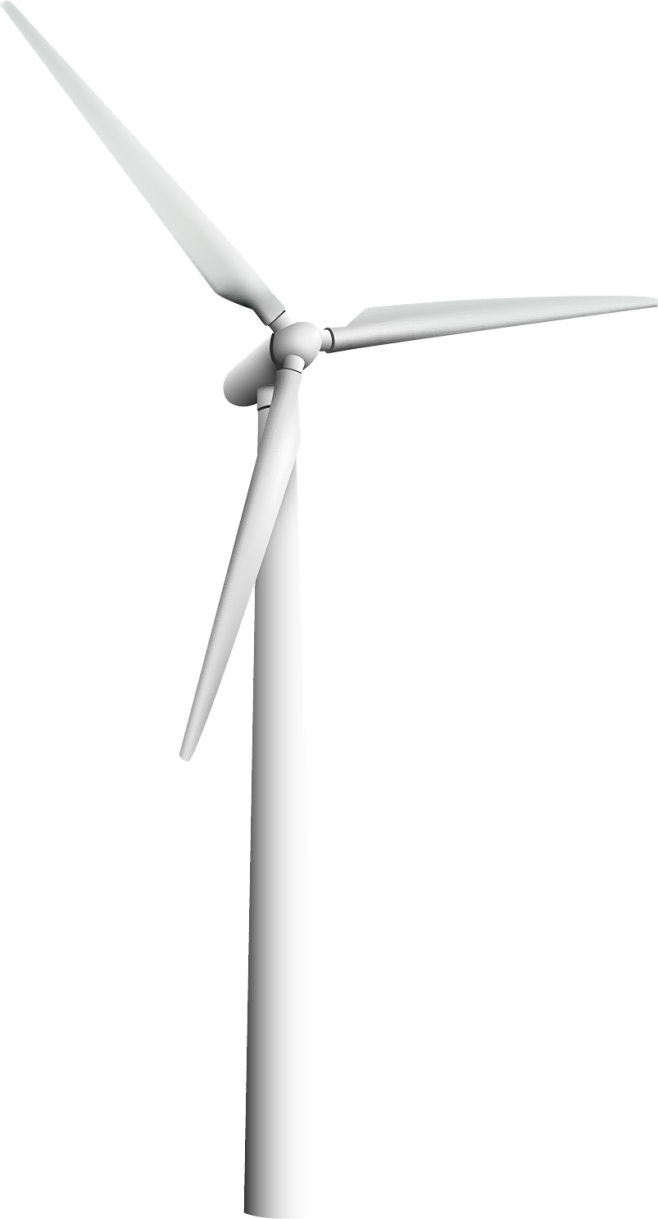城市环保电力风车风力发电能源PNG素材